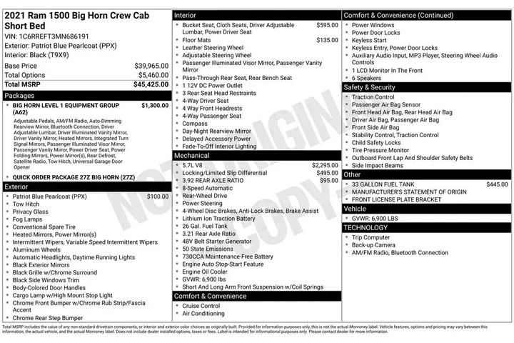 $32424 : Ram 1500 2021 4x2 Big Horn 4 image 3