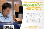 Warehouse Office Clerk en San Bernardino