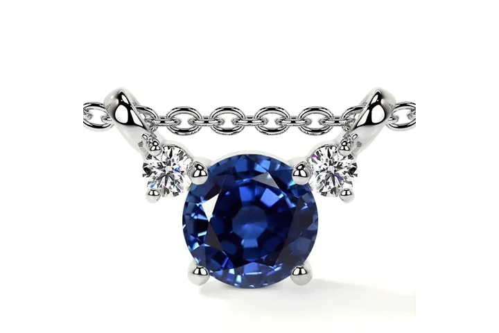 $930 : Round Shape Tanzanite Pendant image 1