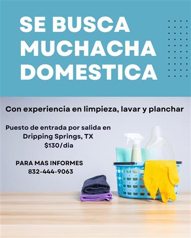 Se busca muchacha domestica image 1