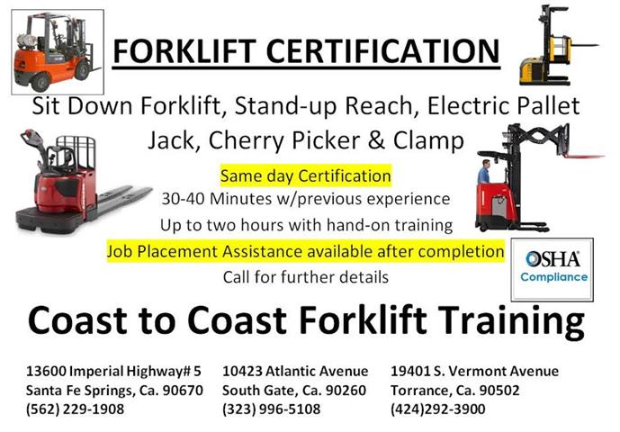 Forklift Certification!! image 1