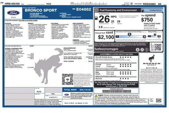 $21300 : Ford Bronco Sport 2024 AWD B image 5