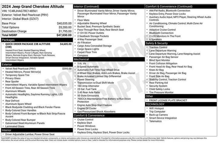 $26333 : Jeep Grand Cherokee 2024 4x4 image 2