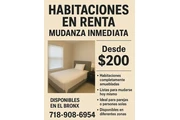 🏡 Cuartos Amueblados 4RENT en Bronx