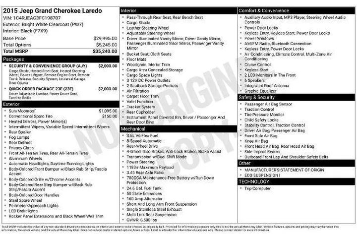 $12000 : Jeep Grand Cherokee 2015 4x2 image 2