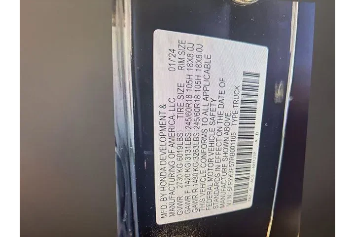 $34331 : Honda Ridgeline 2024 AWD RTL image 9