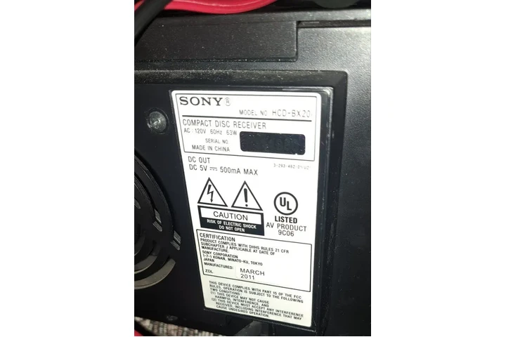 $750 : STEREO SONY MODELO HCD -BX20 C image 3
