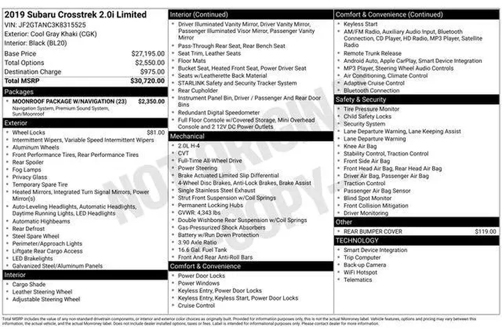 $15990 : Subaru Crosstrek 2019 AWD 2. image 2