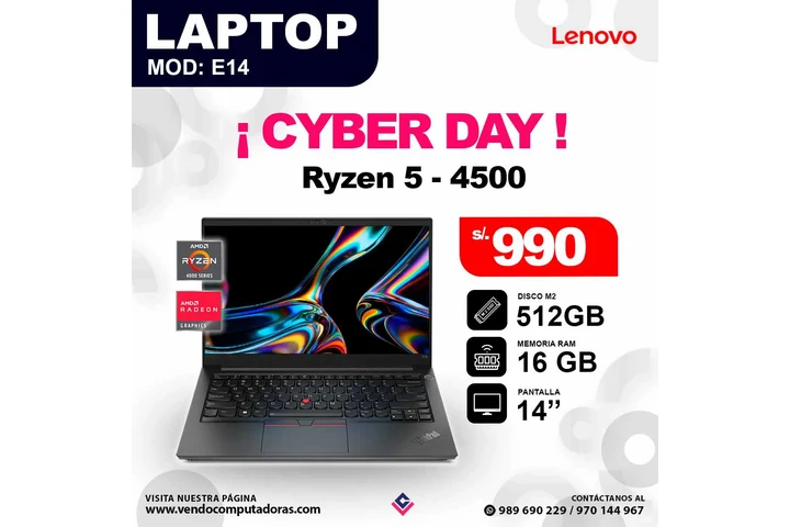 PC LENOVO Rayzen 5 4500 image 3