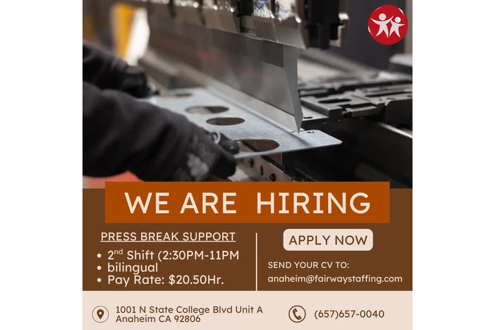 Hiring Press Break Support! image 1