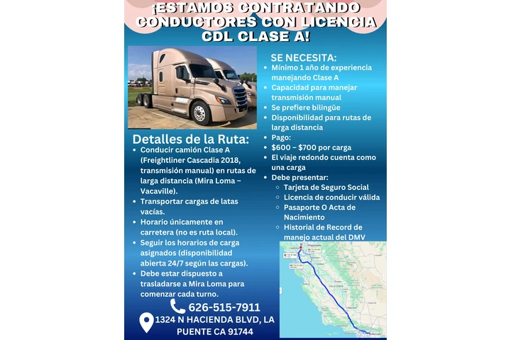 MANEJADOR DE CAMINOETA CLASE A image 1