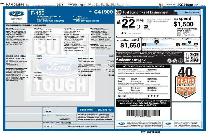 $24486 : Ford F-150 2018 4x2 XL 2dr R image 2