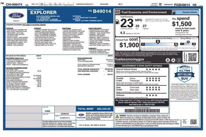 $35987 : Ford Explorer 2023 AWD Limit image 9