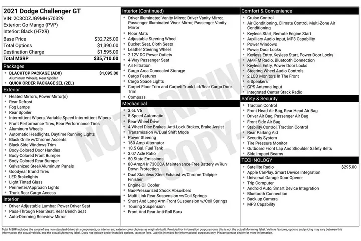 $22996 : Dodge Challenger 2021 GT 2dr image 2