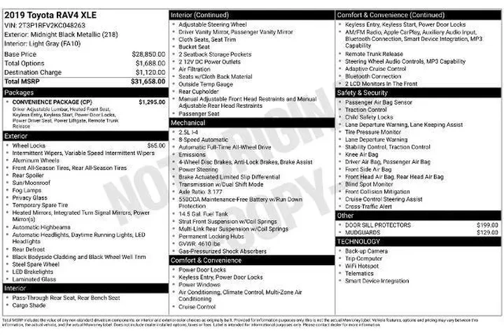 $22490 : Toyota RAV4 2019 AWD XLE 4dr image 5