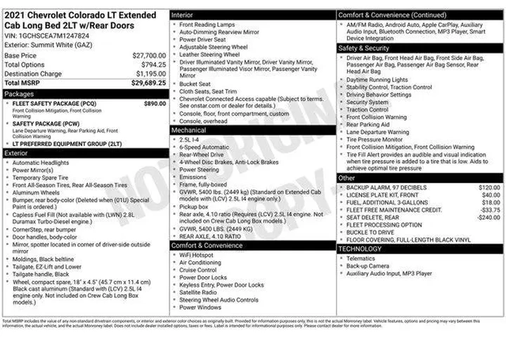$22344 : Chevrolet Colorado 2021 4x2 image 2