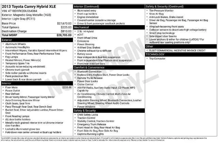 $12995 : Toyota Camry Hybrid 2013 LE image 6