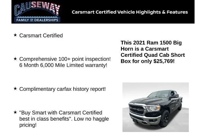 $25769 : Ram 1500 2021 4x4 Big Horn 4 image 2