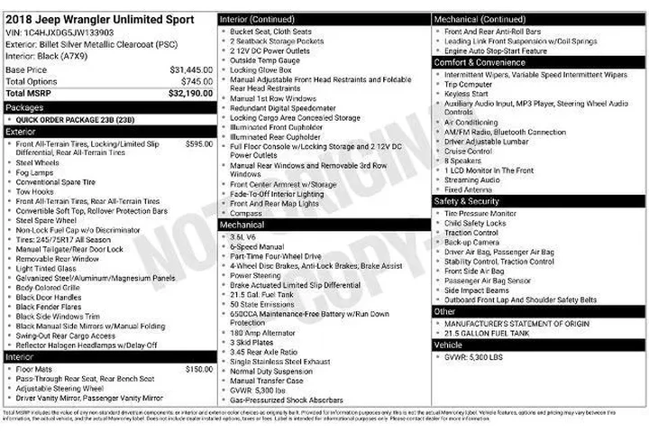 $21500 : Jeep Wrangler Unlimited 2018 image 3