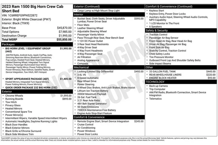 $29997 : Ram 1500 2023 4x2 Big Horn 4 image 1
