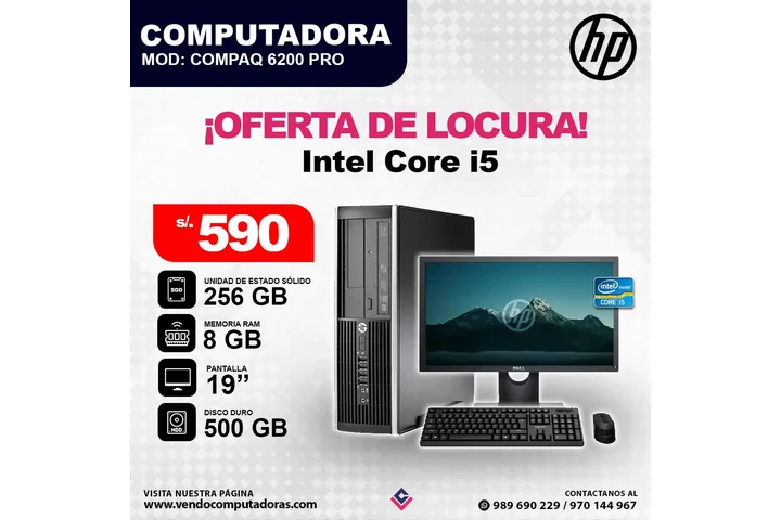 Computadora HP Intel Core i5 image 1