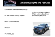 $30950 : Honda Ridgeline 2023 AWD RTL thumbnail