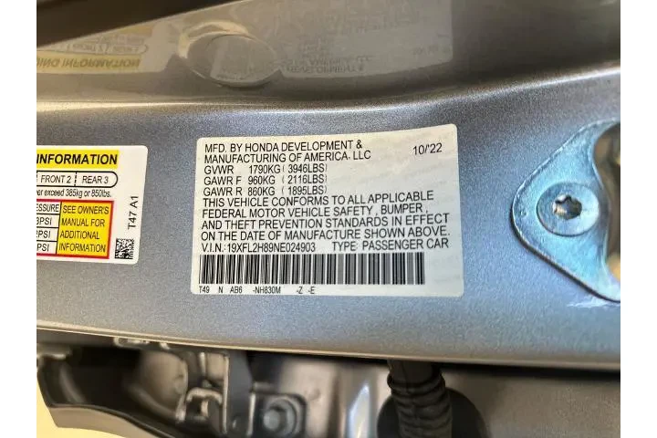 $25531 : Honda Civic 2022 Sport 4dr H image 10