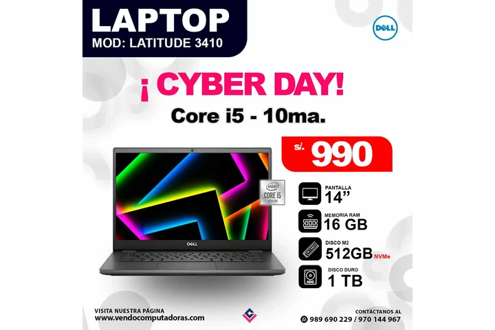 Laptop DELL latitude 3410 image 4