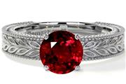 Exquisite Garnet Solitair Ring en Jersey City