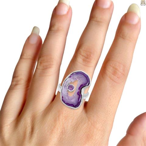 $500 : Buy Purple Agate Rings image 2