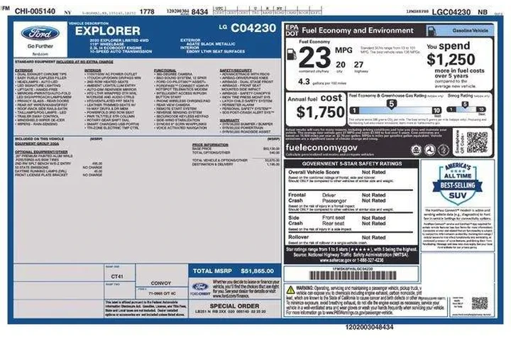 $18989 : Ford Explorer 2020 AWD Limit image 9