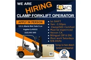 Clamp Forklift driver -Vernon en Los Angeles