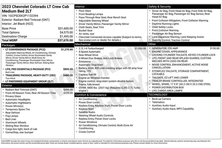 $26900 : Chevrolet Colorado 2023 4x2 image 4