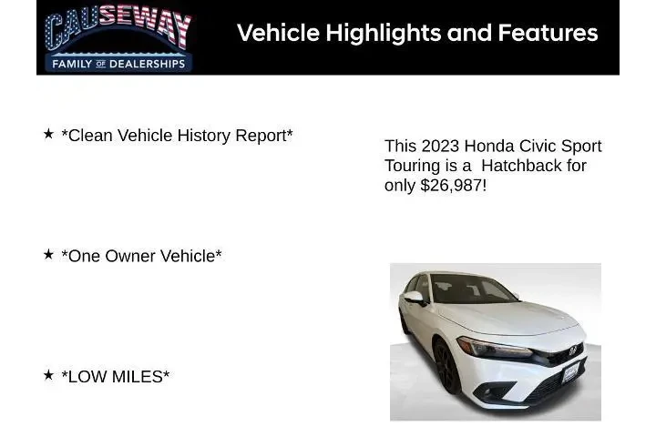 $26987 : Honda Civic 2023 Sport Touri image 2