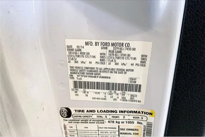 $30991 : Ford F-150 2014 4x4 SVT Rapt image 8