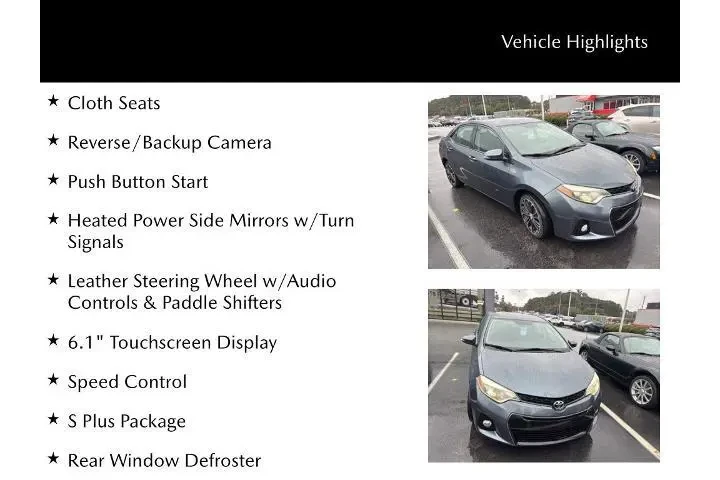 $17000 : Toyota Corolla 2015 S 4dr Se image 7