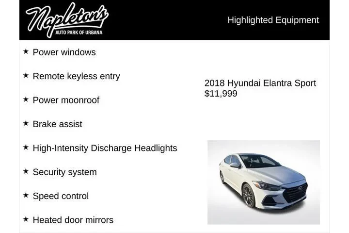 $11999 : Hyundai ELANTRA 2018 Sport 4 image 3