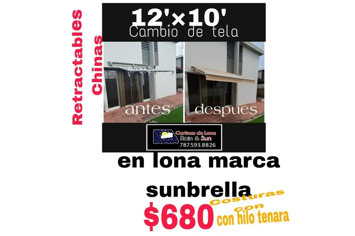 Cortinas de lona Rain and sun image 4