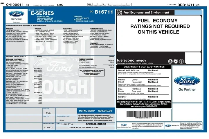 $7900 : Ford E-Series 2013 E-250 3dr image 2