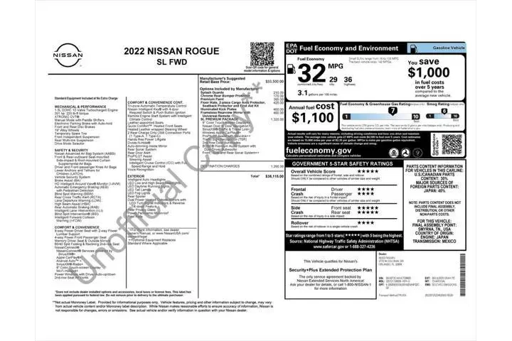 $22687 : Nissan Rogue 2022 SL 4dr Cro image 4