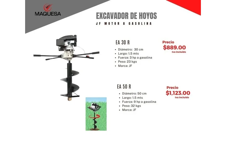 $1123 : Excabadores de hoyos 3hp y 9 h image 1