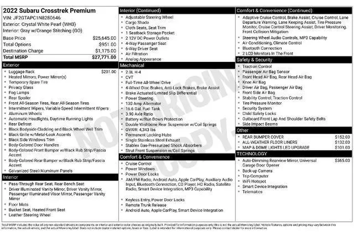 $17983 : Subaru Crosstrek 2022 AWD Pr image 3