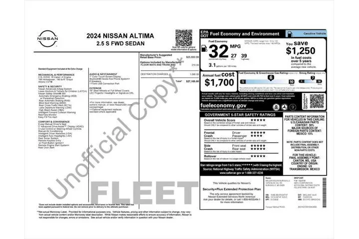 $19287 : Nissan Altima 2024 2.5 S 4dr image 3