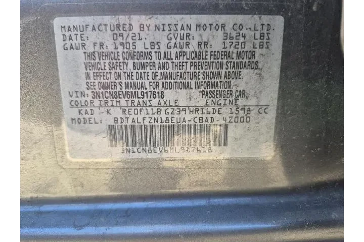 $12981 : Nissan Versa 2021 SV 4dr Sed image 6