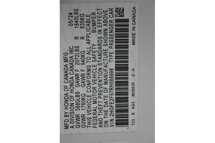 $24121 : Honda Civic 2024 Sport 4dr S image 4