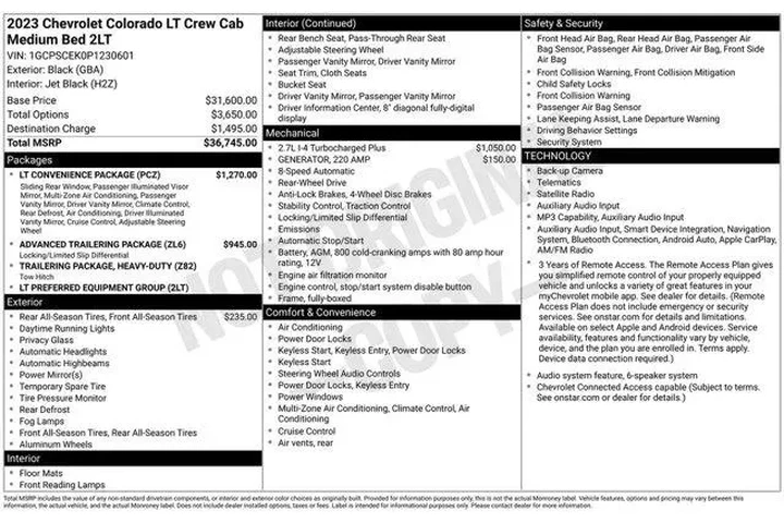 $28251 : Chevrolet Colorado 2023 4x2 image 9