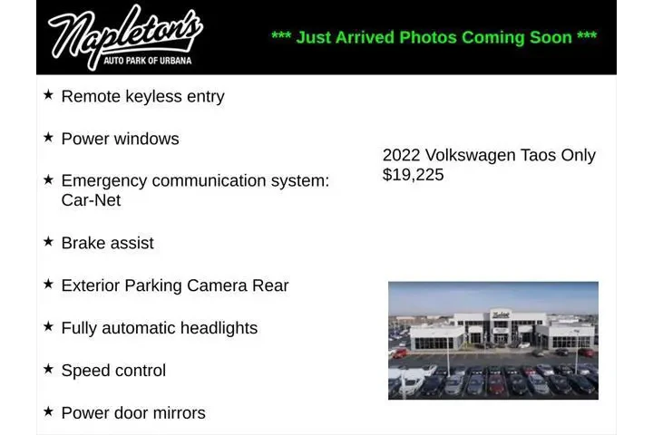 $19225 : Volkswagen Taos 2022 AWD S 4 image 1