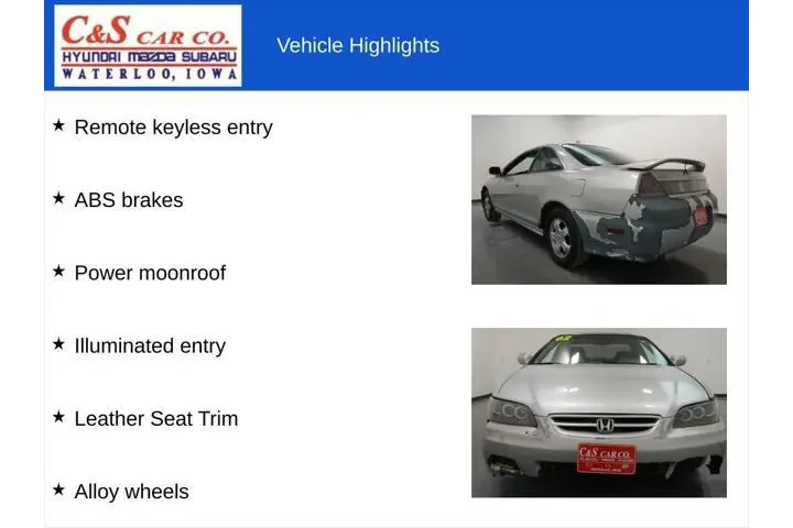 $900 : Honda Accord 2002 EX 2dr Cou image 6