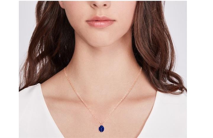 $6445 : Sapphire Rose Gold Necklace image 2
