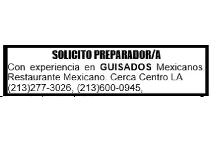 SOLICITO PREPARADOR/A image 1